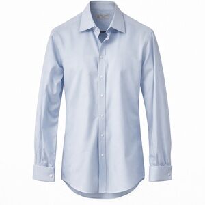 Turnbull & Asser French Cuff Dress Shirt Light Blue 16.5 42cm Made England